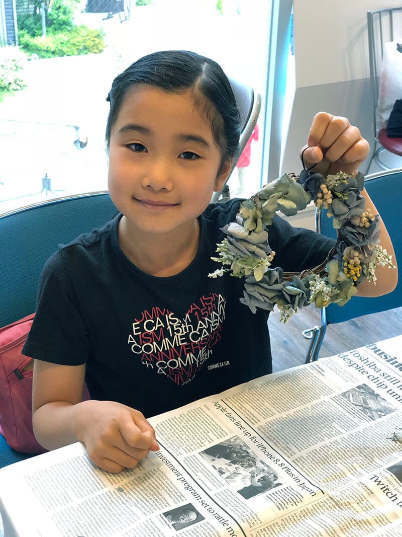 リース作品と子ども