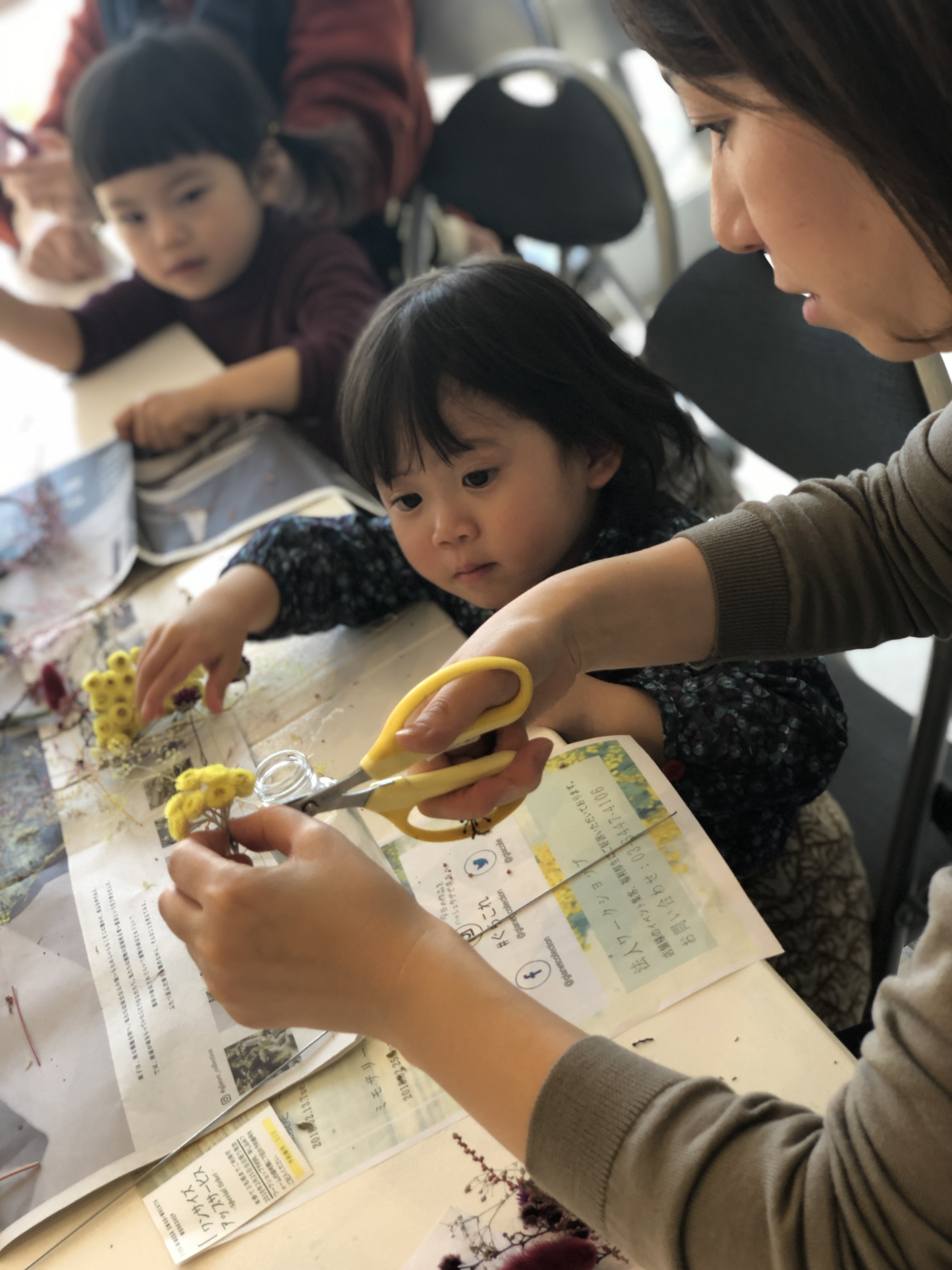 花材でクラフト体験