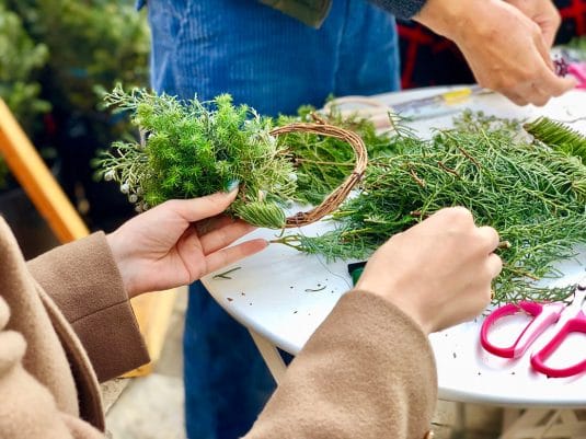 クリスマスリース・スワッグWORKSHOP@六本木ヒルズ もみの木ショップ2018/12/22、12/23