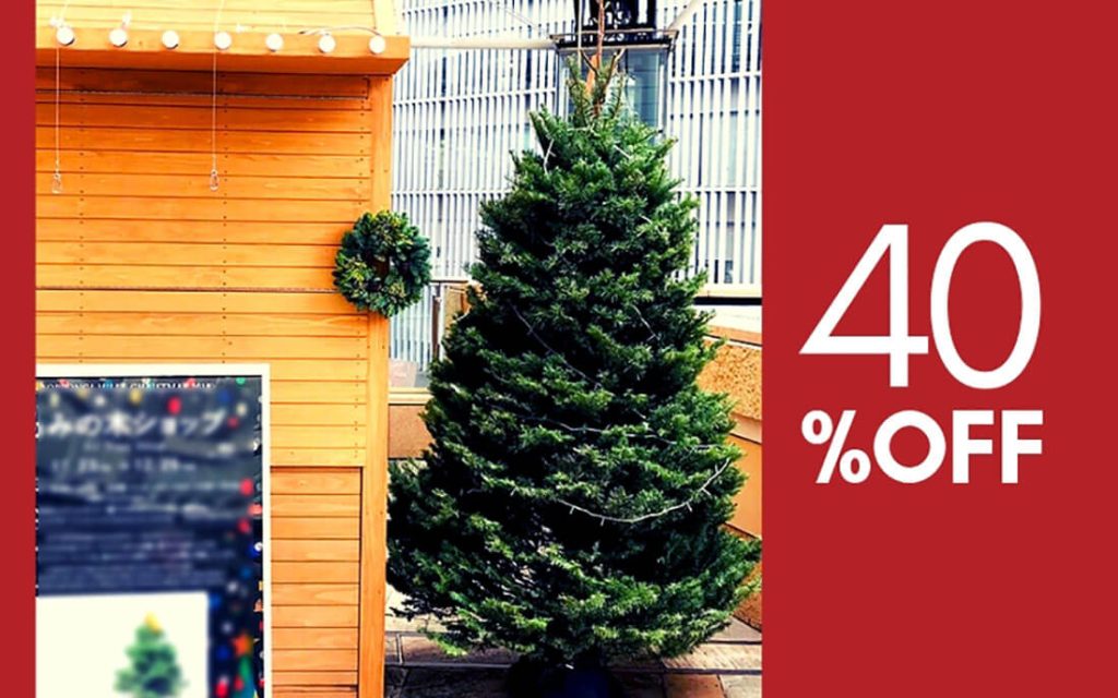 【売り切れ御免】クリスマスツリー、本物のもみの木が40%OFF！！