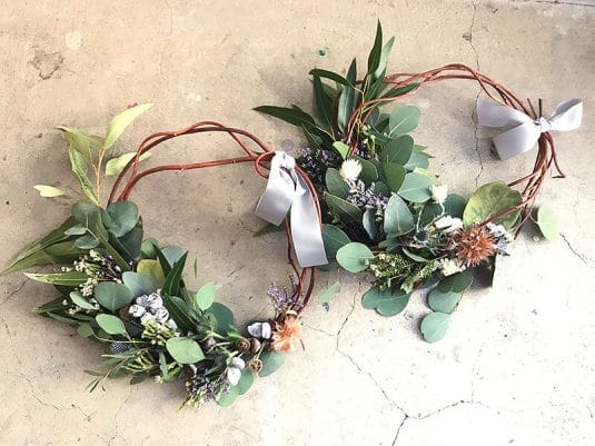 手作りリースに挑戦！ユーカリグリーンリース教わってみた