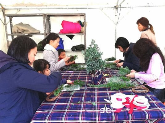 当日参加OK！大人気の針葉樹薫るXmasリース@港区芝公園