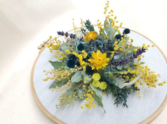 【ミモザワークショップ】春のカレイドフレームアレンジ/2020