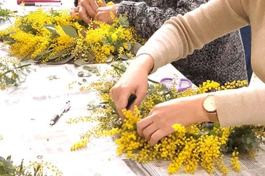 【ミモザ ワークショップ】リース＆スワッグで春をお迎え/2020