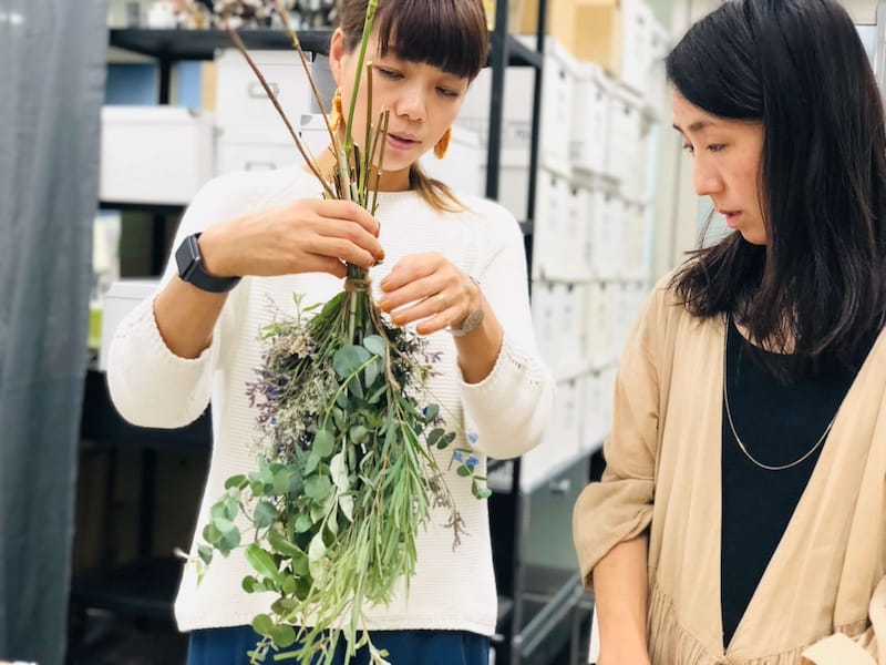 スターチスのリースを作るワークショップ @2024日本ホビーショー ブース[No.UM-07]